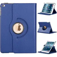 Ntech Hoes geschikt voor iPad 5e / 6e generatie (2018 / 2017) 360° draaibaar bookcase Donkerblauw – Hoes geschikt voor iPad (2017) / (2018) 9.7 inch cover met standaard