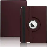 Ntech Hoes geschikt voor Apple iPad iPad 9.7 (2017 /2018) hoesje 360° draaibaar Bruin
