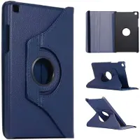Ntech Hoesje Geschikt Voor Samsung Galaxy Tab A 8.0 (2019) Draaibaar Hoesje - Donker Blauw