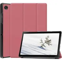 Ntech Hoes Geschikt voor Samsung Galaxy Tab A8 (2021 & 2022) hoes – tri-fold bookcase met auto/wake functie - 10.5 inch – Wine Rood