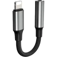 Ntech Kabel Geschikt voor de lightning poort en naar jack poort - Geschikt voor iPhone 13 / Geschikt voor iPhone 12 / 13 Pro max / 12 Pro max/ 13 Pro / 12 Pro Jack 3.5 mm - Zwart