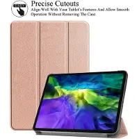 Ntech Hoes geschikt voor iPad Pro / Pro 2021 / 2020 Rosegoud - 11 Inch - Hoes geschikt voor iPad pro 2020 Hoes - Hoes geschikt voor iPad pro 2021 smart cover Trifold