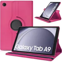 Ntech Hoes Geschikt voor Samsung Galaxy Tab A9 hoes – 360° draaibaar tablethoes – Pink