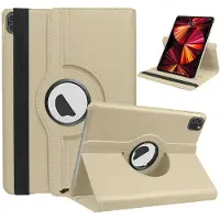 Ntech Hoes geschikt voor iPad pro 2020 / 2021 bookcase Draaibare Goud - Hoes geschikt voor iPad pro hoes 2021 / 2020 - Hoes geschikt voor iPad pro 11 2021 case Cover- Hoes geschikt voor iPad pro 2020 hoes