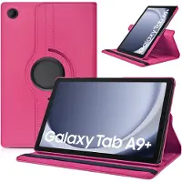 Ntech Hoes Geschikt voor Samsung Galaxy Tab A9 Plus hoes – 360° draaibaar tablethoes – Pink