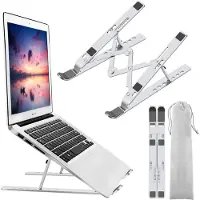 Ntech Tablet Houder / Laptop Standaard - Laptop Houder Aluminium - Laptopstandaard 10-17 inch - Bureaustandaard Ergonomische Zilver