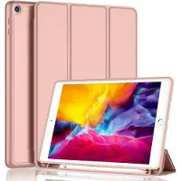 Ntech ipad 2017 hoes met pencil houder bookcase Rose Goud - iPad 2018 hoes met pencil smart cover - ipad hoes 6e generatie - iPad hoes met apple Pencil Vakje