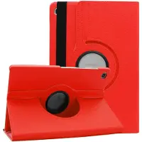 Ntech Hoes Geschikt voor Samsung Galaxy Tab S6 lite (2022 / 2021) Hoes - 360 graden draaibare tablethoes - Rood