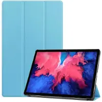Ntech Hoes Geschikt voor Lenovo Tab P11 Plus hoes - Hoes Geschikt voor Lenovo Tab P11 Plus bookcase Licht Blauw - Trifold tablethoes smart cover - hoes Hoes Geschikt voor Lenovo Tab P11 Plus - Ntech