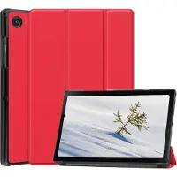 Ntech Hoes Geschikt voor Samsung Galaxy Tab A8 (2021 & 2022) hoes – tri-fold bookcase met auto/wake functie - 10.5 inch – Rood