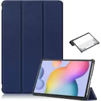 Ntech Hoes Geschikt voor Samsung Galaxy Tab S8 hoes – Hoes Geschikt voor Samsung Galaxy Tab S7 hoes - Book Case - Smart Cover – trifold case – 11 inch – Donker Blauw