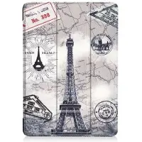 Ntech Hoes geschikt voor Apple iPad 10.2 inch 2019 / 2020 hoes Smart Tri-Fold Hoesje - Eiffeltoren Print