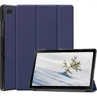 Ntech Hoes Geschikt voor Samsung Galaxy Tab A8 (2021 & 2022) hoes – tri-fold bookcase met auto/wake functie - 10.5 inch – Donkerblauw