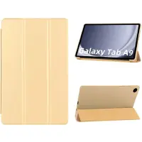 Ntech Hoes Geschikt voor Samsung Galaxy Tab A9 hoes – tri-fold bookcase met auto/wake functie - 8,7 Inch – Goud