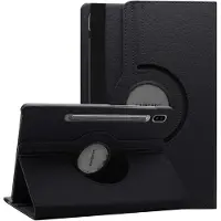 Ntech Hoes Geschikt voor Samsung Galaxy Tab S9 / S9 FE hoes Zwart – Hoes Geschikt voor Samsung Galaxy Tab S9 / S9 FE tablet hoes – 360° draaibaar bookcase - Ntech