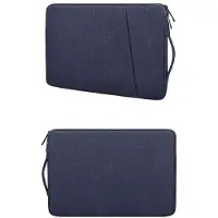 Ntech Hoes geschikt voor Hoes Geschikt voor Macbook Air hoes 13,3 2018 / 2019 / 2020 / 2022Hoes - Sleeve Spatwater proof hoesje met handvat & ruimte voor accessoires Donker Blauw
