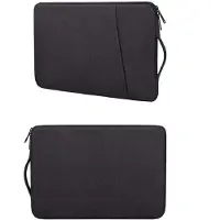Ntech Hoes Geschikt voor Macbook Air hoes 13,3 2018 / 2019 / 2020 / 2022 Hoes - Sleeve Spatwater proof hoesje met handvat & ruimte voor accessoires Zwart