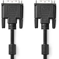 Nedis DVI-Kabel | DVI-D 24+1-Pins Male | DVI-D 24+1-Pins Male | 2 m | 1 stuks - CCGB32000BK20 CCGB32000BK20