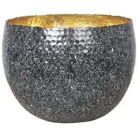 Invicta Handgemaakte decoratieve kom ORIENT 26cm zilver met patina in klassiek gehamerd ontwerp - 41563