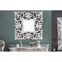 Invicta Elegante wandspiegel VENICE 75x75cm zilver antiek barokstijl - 15627