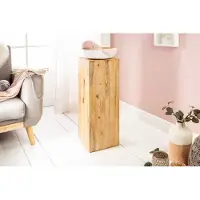 Invicta Massief houten decoratieve kolom COLUMNA 75cm acacia teak grijs gekalkt bijzettafel - 38433