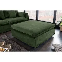 Invicta Grote kruk HEAVEN 100cm donkergroen fluweel bankkruk in landelijke stijl wasbare hoes - 40834