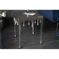 Invicta Extravagante bijzettafel LIQUID LINE S 34cm zilver traandesign - 40641