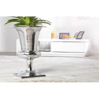 Invicta Design vaas GOAL 60cm zilver plantenbak aluminium - 21708