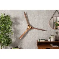 Invicta Authentieke wanddecoratie SCREW III 97cm gevlamd koperen vliegtuigpropeller - 39537