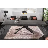 Invicta Uitschuifbare eettafel EUPHORIA 180-220-260cm antraciet lavakeramiek gemaakt in Italie - 40170