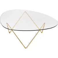 Gubi Pedrera salontafel Messing