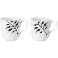 Royal Copenhagen Black Fluted Mega mok 2-pack 28 cl