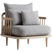 &tradition Fly fauteuil SC1 licht geolied eikenhout + beige stof