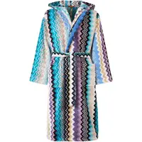Missoni Badjas Unisex Giacomo Hooded Turquoise Multicolor-L