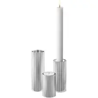 Georg Jensen Bernadotte kandelaar 3-delig Roestvrij staal