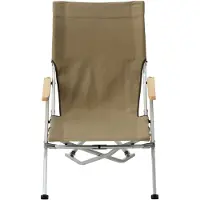 Snow Peak - Kampeertafels en -stoelen - Low Beach Chair Khaki voor Unisex van Hout - Beige