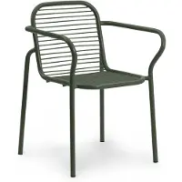 Normann Copenhagen Vig Fauteuil Donkergroen - Tuinstoelen Gepoedercoat Staal Dark Green - 608028