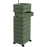 Magis 360° Lade-eenheid op Wielen 10 Drawers | Green 1321 C