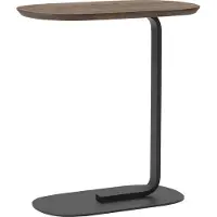 Muuto Relate Bijzettafel Solid Smoked Oak|Black | 60.5 cm