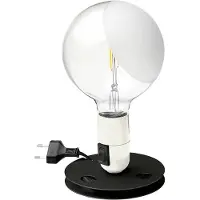 Flos Design tafellamp Lampadina, wit / opaal, Woon-/ Eetkamer, Aluminium, Design, tafellamp