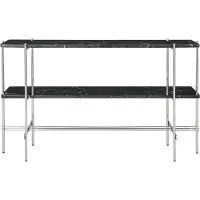 Gubi TS Console bijzettafel 120x30x72 cm Black marquina marble-staal