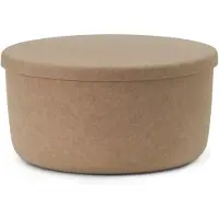 Normann Copenhagen Hide storage poef sand large