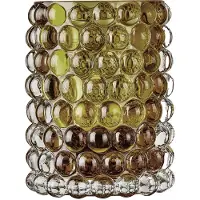 Skogsberg & Smart Hurricane Boule Kaarshouder Large 18 Cm Olijfgroen - Kaarshouders Glas Olive - SSHURRBOULELRG010