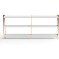Nine Bolt Wandrek Grey | Natural Oak | 200 x 3 Shelves