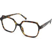 Vista Bonita Leesbril MIRA - Sterkte +1.00 - Kleur Havanna - Blauwlichtfilter - Unisex - Modern zeshoekig Design - Incl. etui en doekje