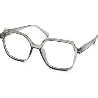 Vista Bonita Leesbril MIRA - Sterkte +2.00 - Kleur Kadushi Silver - Blauwlichtfilter - Unisex - Modern zeshoekig Design - Incl. etui en doekje
