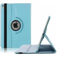 Ntech Hoes geschikt voor iPad 5e / 6e generatie (2018 / 2017) 360° draaibaar bookcase Lichtblauw – Hoes geschikt voor iPad (2017) / (2018) 9.7 inch cover met standaard