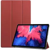 Ntech Hoes Geschikt voor Lenovo Tab P11 Pro hoes - Hoes Geschikt voor Lenovo Tab P11 Pro bookcase Wine Rood - Trifold tablethoes smart cover - hoes Hoes Geschikt voor Lenovo Tab P11 Pro 11.5 inch - Ntech