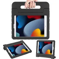 Ntech iPad 2021 Hoes Kinderen Zwart - iPad 10.2 (2019) kinderen Hoes - iPad 10.2 (2020) Hoes Kidsproof Backcover met handvat -