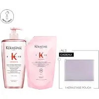 Kérastase Genesis Refill Voordeelverpakking + Cadeau - Shampoo 500ml & Navulling 500ml + Flatpouch Cadeau - Anti-Haaruitval